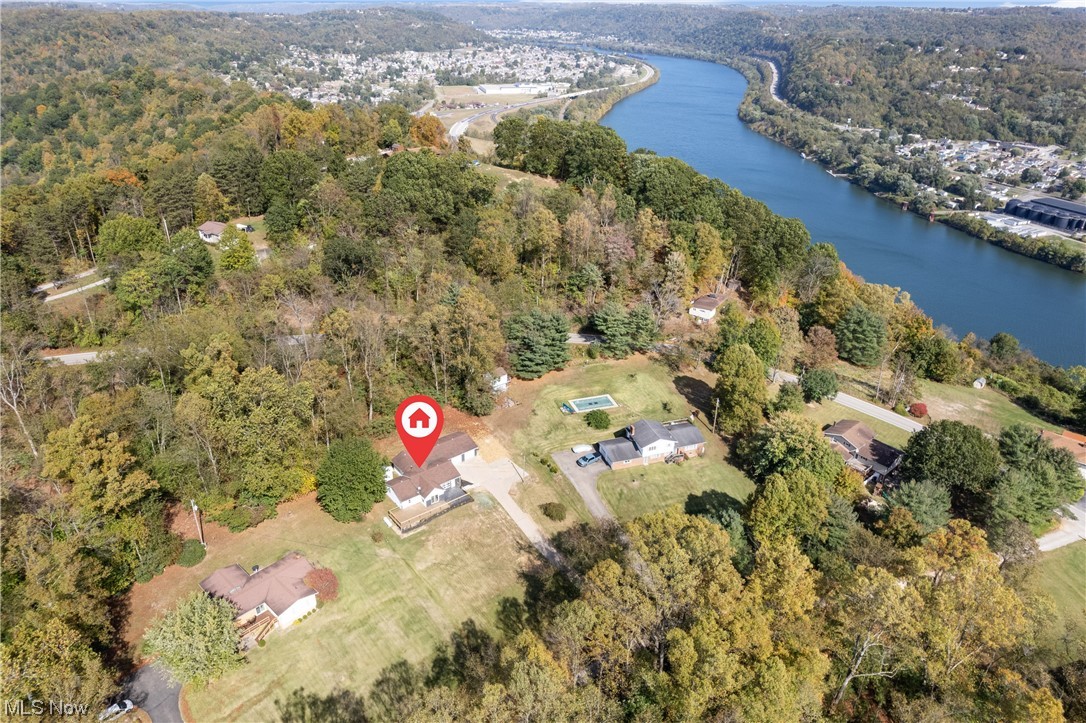 59636 Broadview Road Shadyside, OH 43947 - Photo 3 of 31 Drone / aerial view with a water view