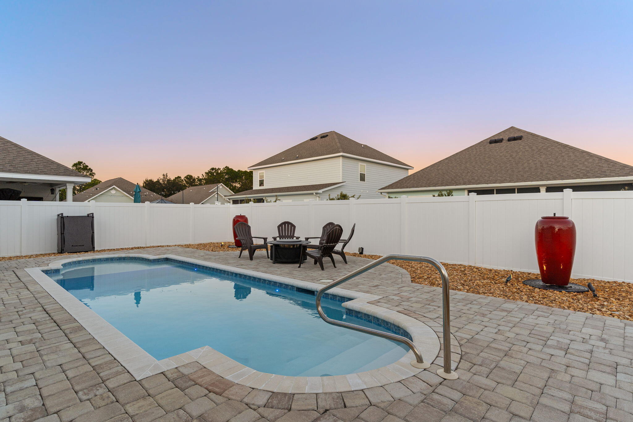 163 Stonegate Circle Santa Rosa Beach, FL 32459 - Photo 53 of 71 Backyard Dusk