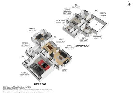 $1,797,000 | 3389 Brook Leaf Court, San Jose, CA 95132