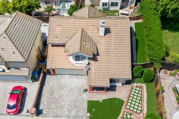 a aerial view of a house