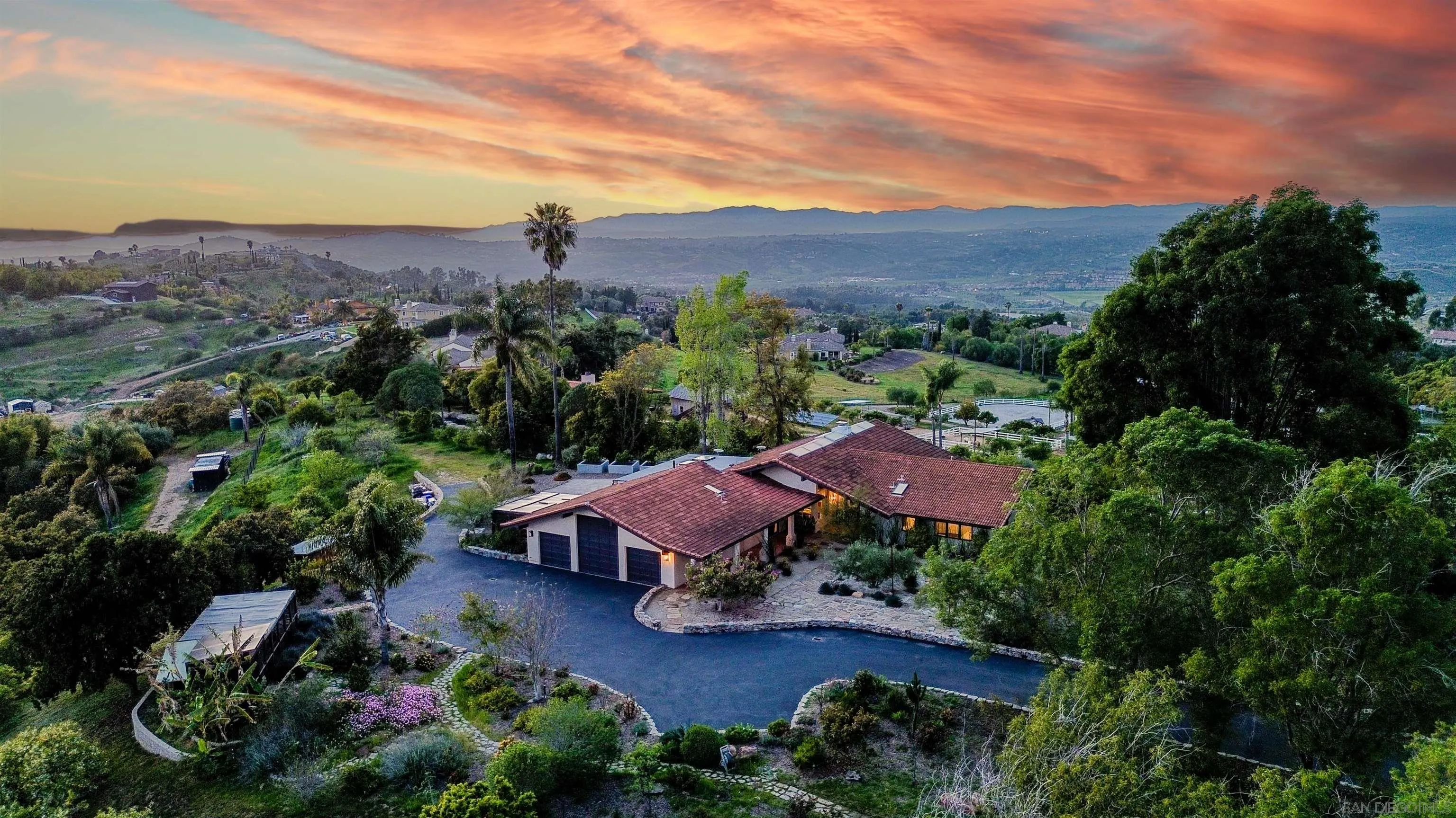 30410 Calle La Reina Bonsall, CA 92003 - Photo 2 of 54 an aerial view of a house with a garden