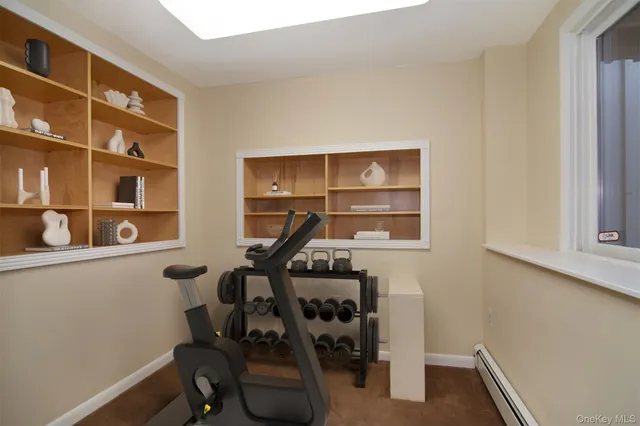 a view of balcony with furniture