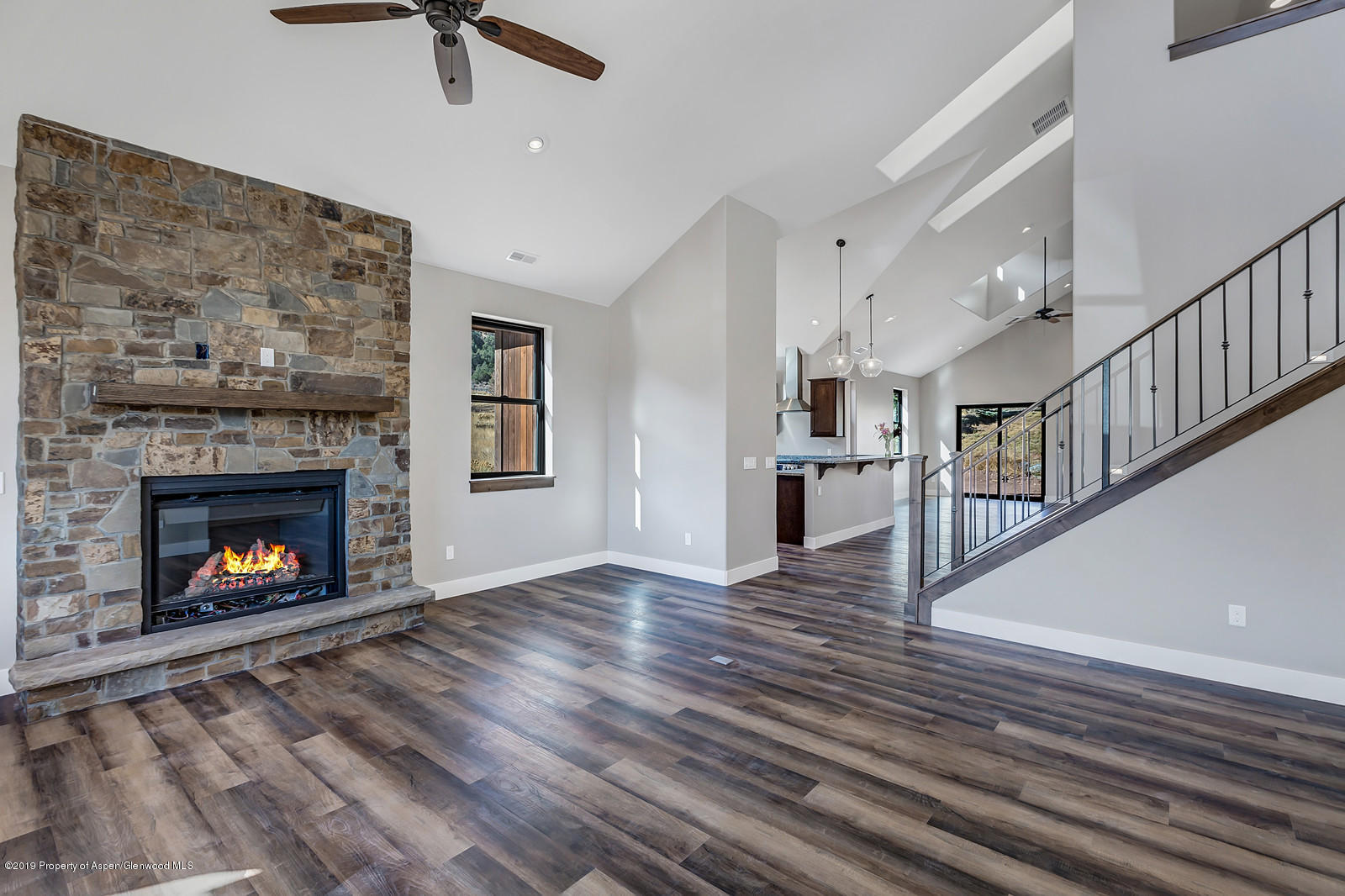 602 Saddleback Road Carbondale, CO 81623 - Photo 4 of 33 Great room with gas fireplace