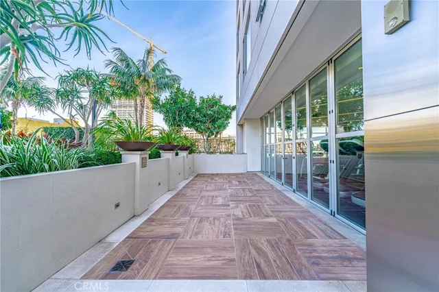 a view of porch with seating space