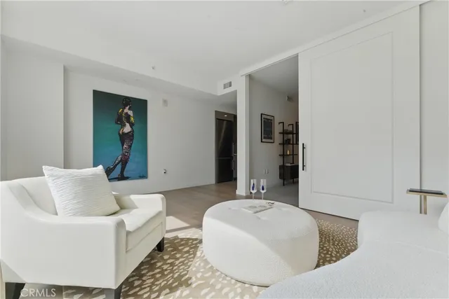 a living room with furniture and a couch