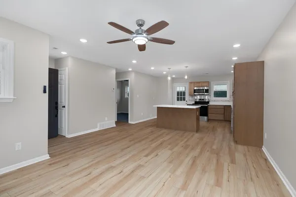 a house view with a garden space