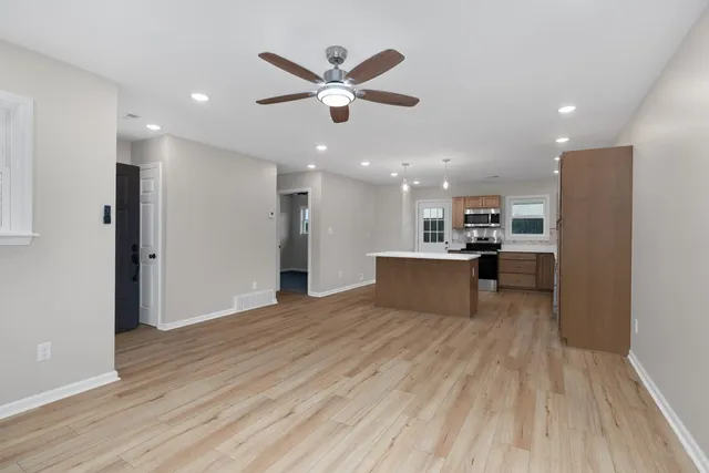 a house view with a garden space