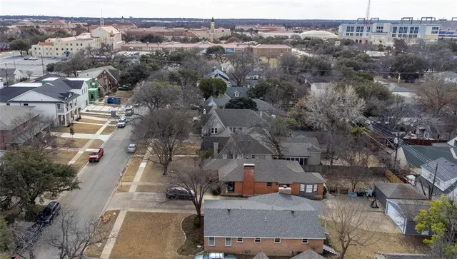 an aerial view of a city