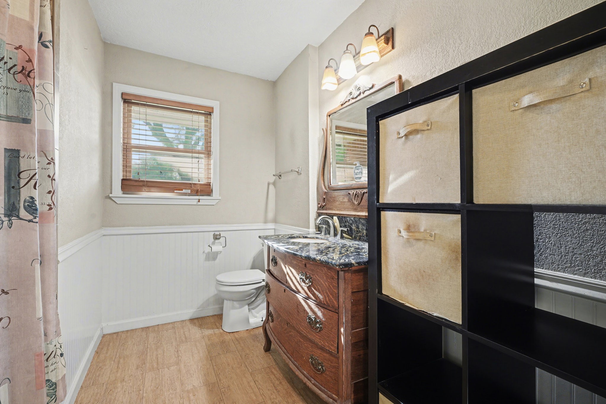 4802 Crosby Cedar Bayou Road Baytown, TX 77521 - Photo 15 of 28 a bathroom with a sink a toilet and shower