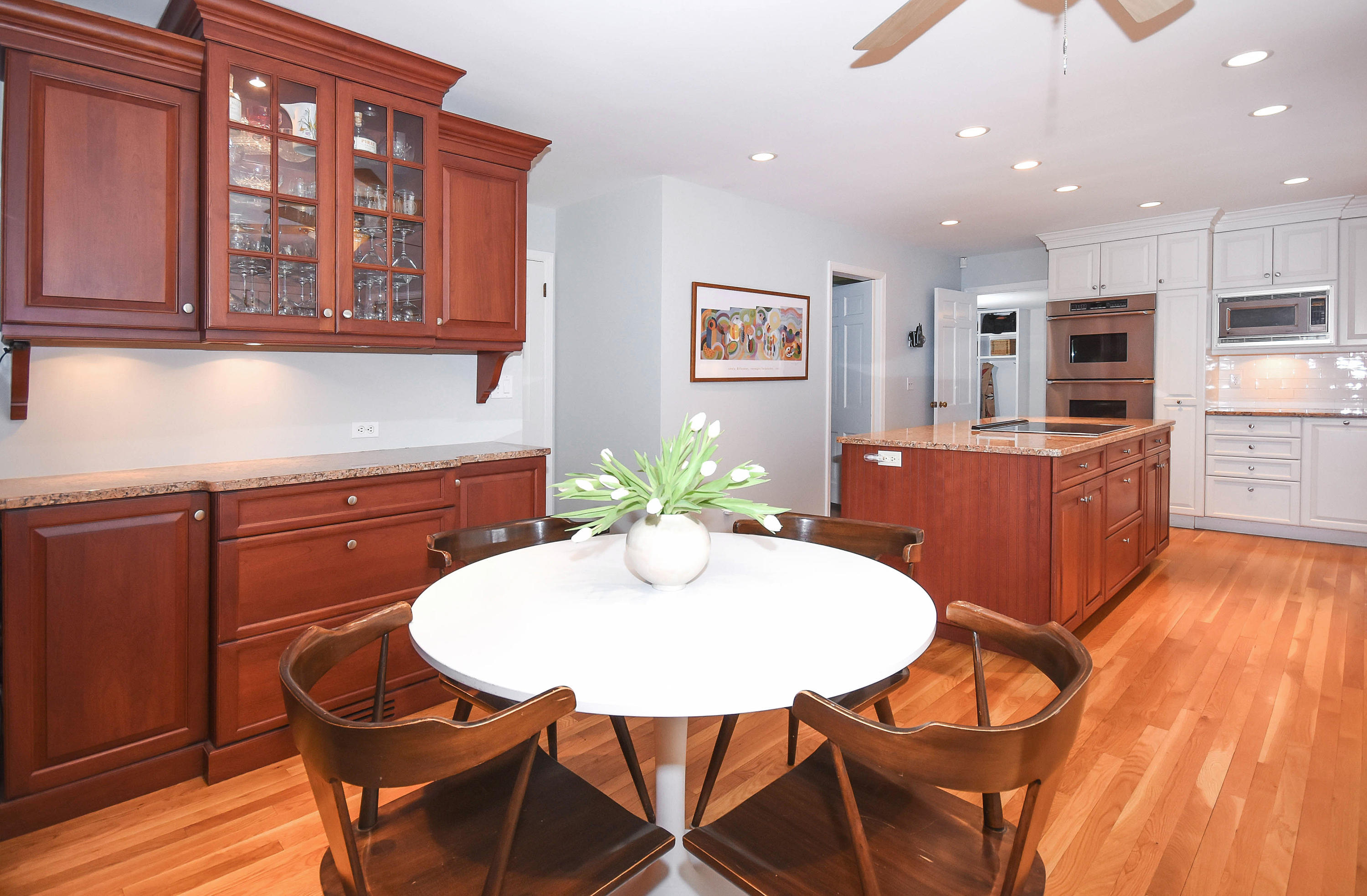 45 Silver Ridge Road New Canaan, CT 06840 - Photo 5 of 24 a view of kitchen with cabinets and wooden floor