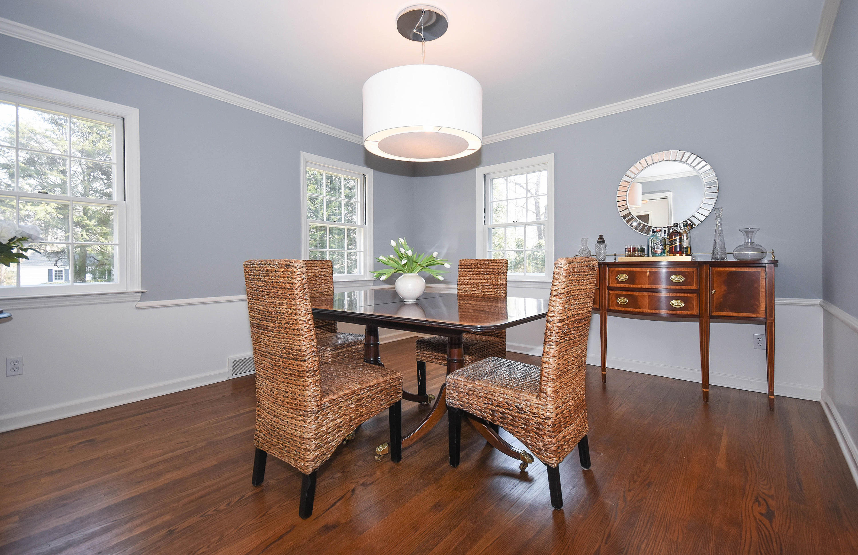 45 Silver Ridge Road New Canaan, CT 06840 - Photo 10 of 24 a view of a dining room with furniture and wooden floor