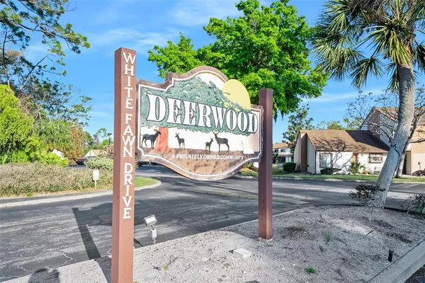 a street view with tall buildings and a street sign