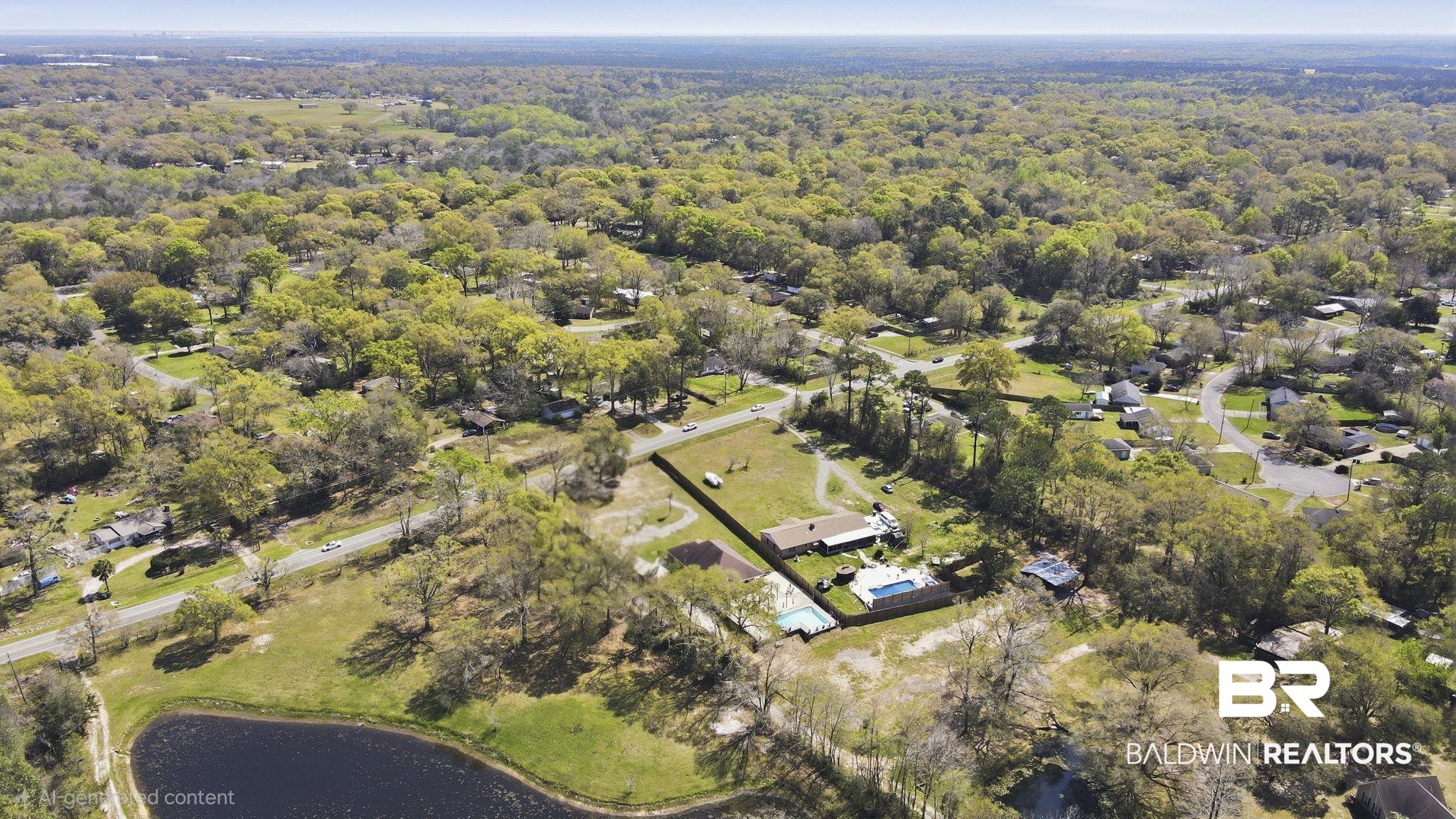 6352 McDonald Road Theodore, AL 36582 - Photo 32 of 35 Bird's eye view of a nearby body of water