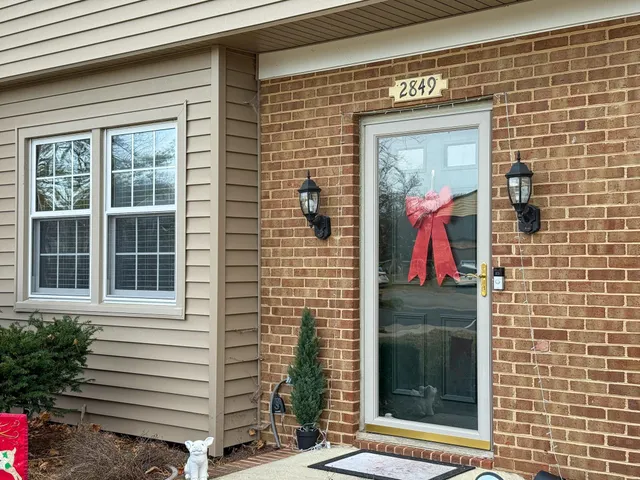 a view of a door of the house