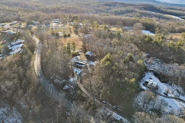 a view of city and mountain