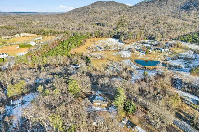 a view of city and mountain