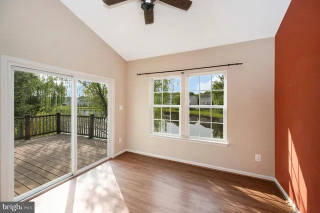 a view of a glass door with a window