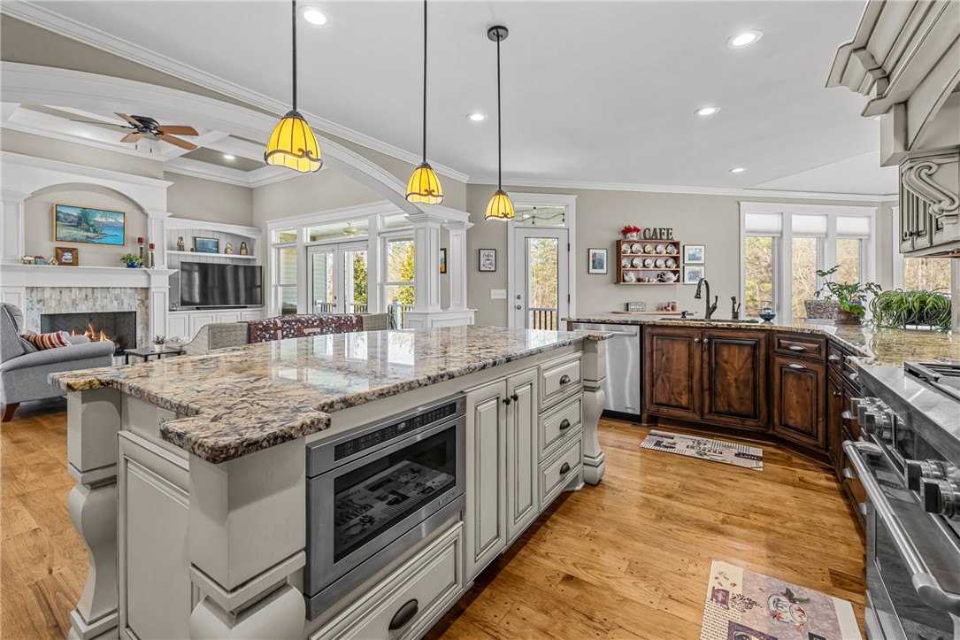209 Crestridge Drive Seneca, SC 29672 - Photo 14 of 49 This open concept kitchen flows seamlessly into the living space, perfect for entertaining.