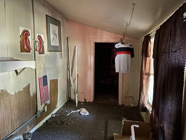 a room with gym equipment