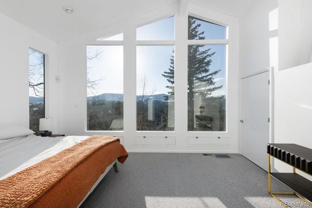 a view of a city with a mountain