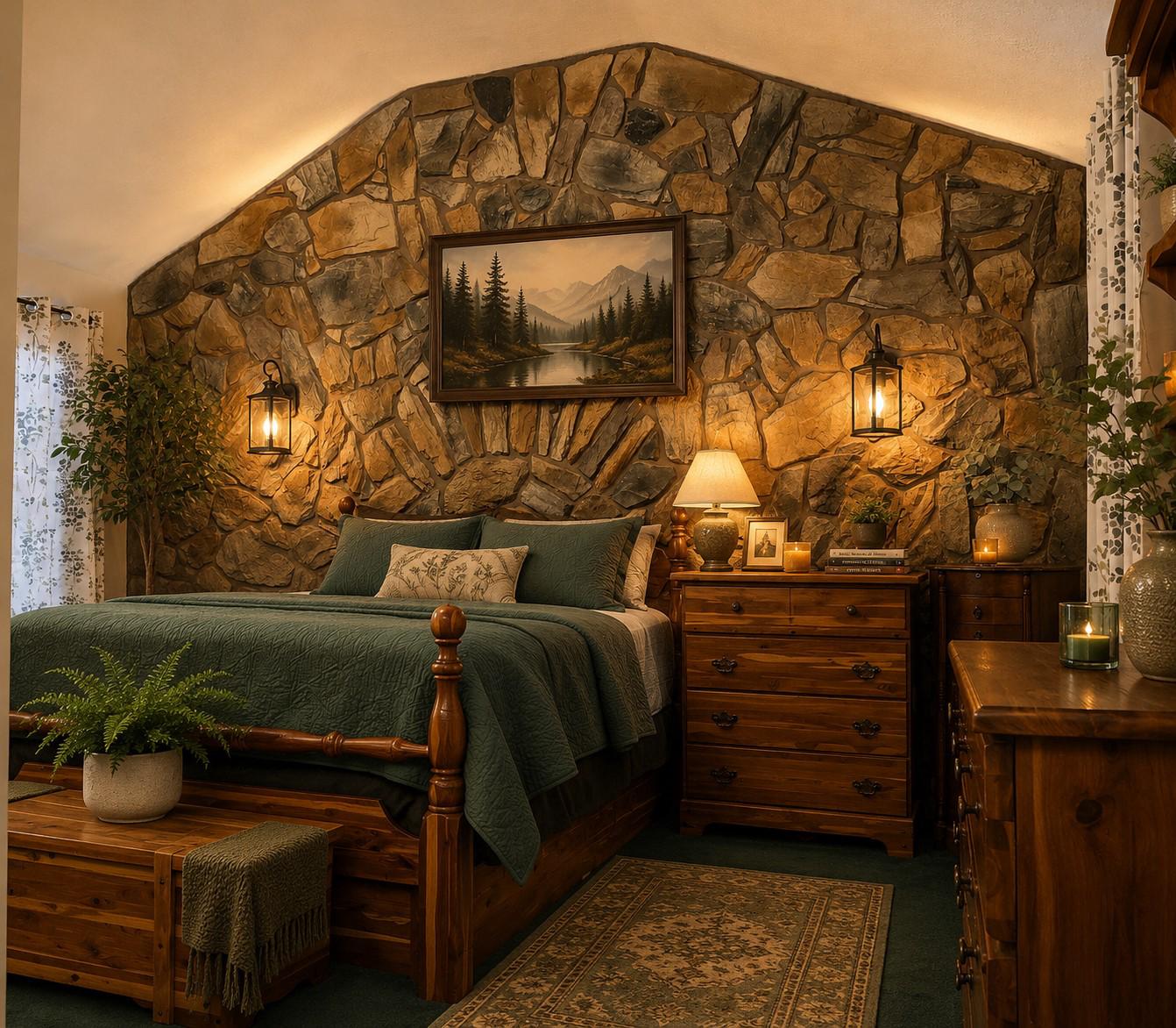 20905 Water Station Run Road Lonaconing, MD 21539 - Photo 3 of 64 What a Master Bedroom! Gorgeous Custom Stone Work