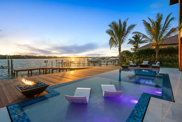 an outdoor view with patio