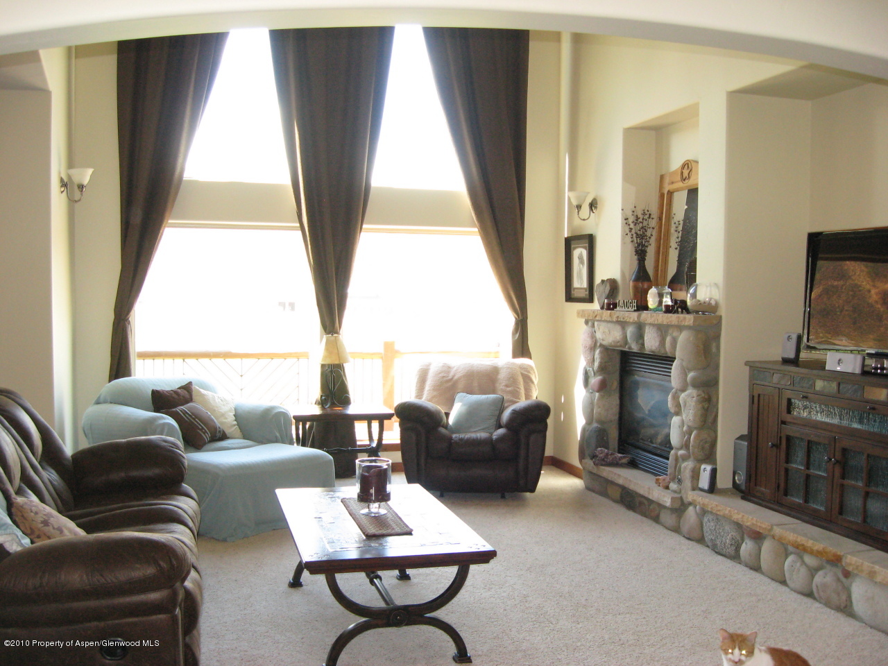 331 Faas Ranch Road New Castle, CO 81647 - Photo 8 of 23 Living Room Rock Fireplace VIEWS!