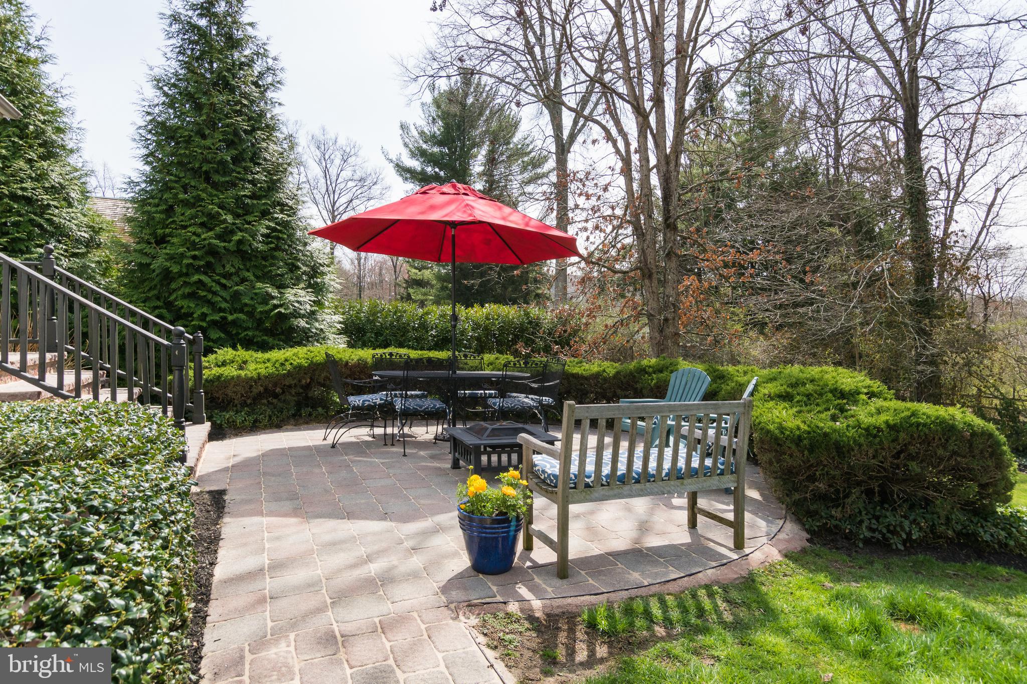 50 Pardoe Road Princeton, NJ 08540 - Photo 29 of 34 a view of a table and chairs under an umbrella