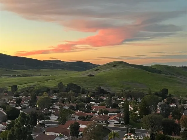 a view of a lake with a mountain