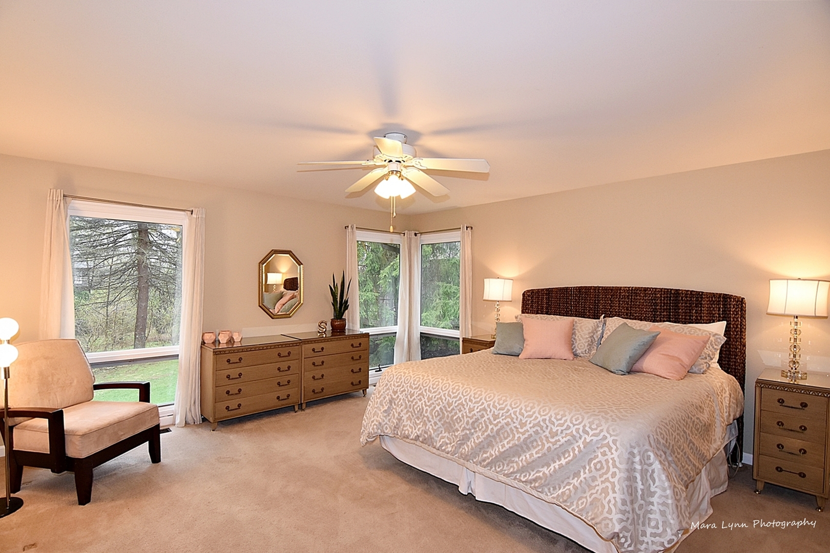 41W741 Town Hall Road Elburn, IL 60119 - Photo 14 of 34 a bedroom with a bed a chandelier and a window