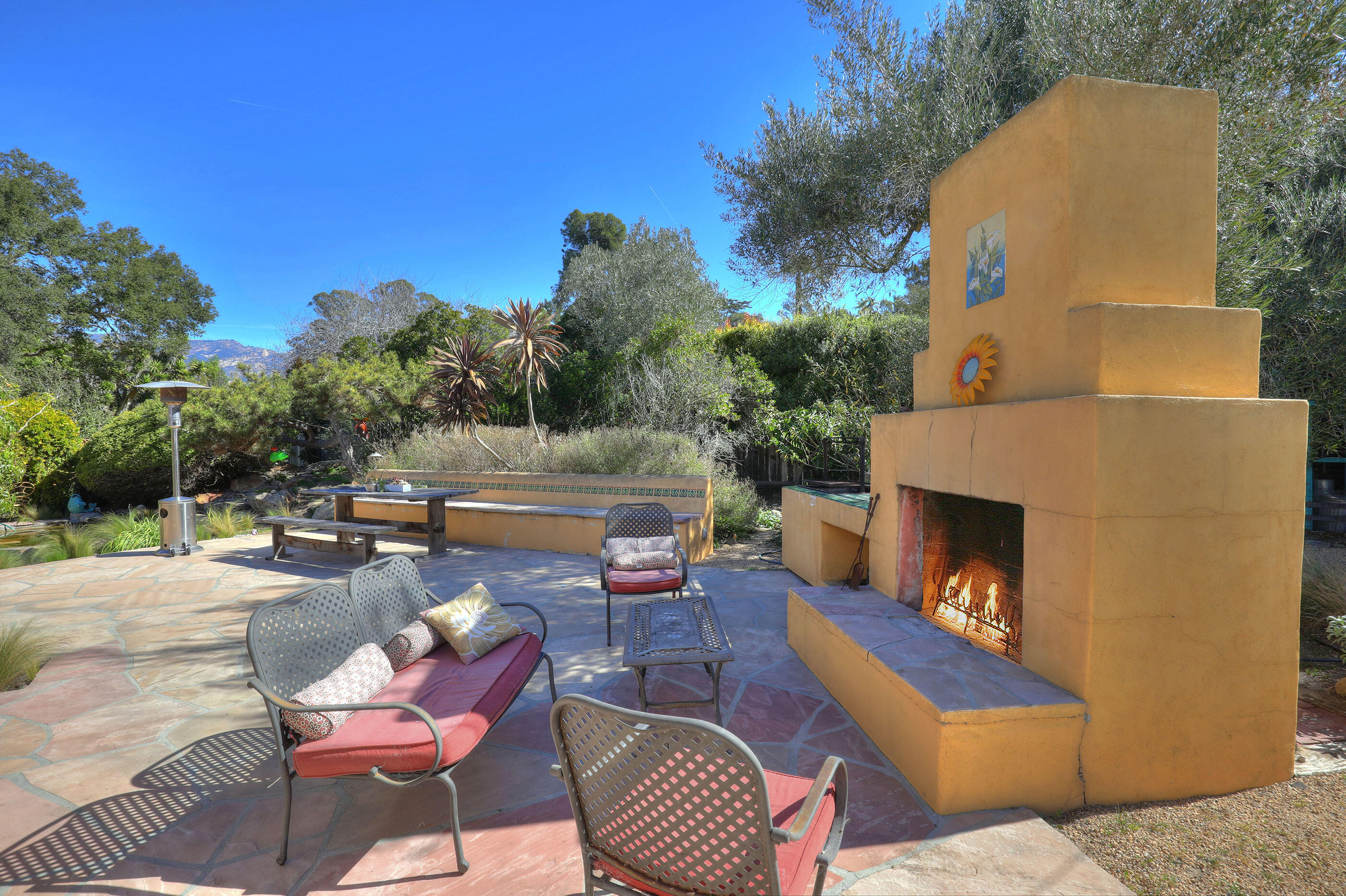 399 Arboleda Road Santa Barbara, CA 93110 - Photo 38 of 53 Outdoor Fireplace