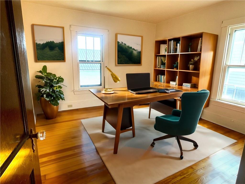 315 Spruce Street Butler, PA 16001 - Photo 26 of 38 a view of a workspace with furniture and a potted plant