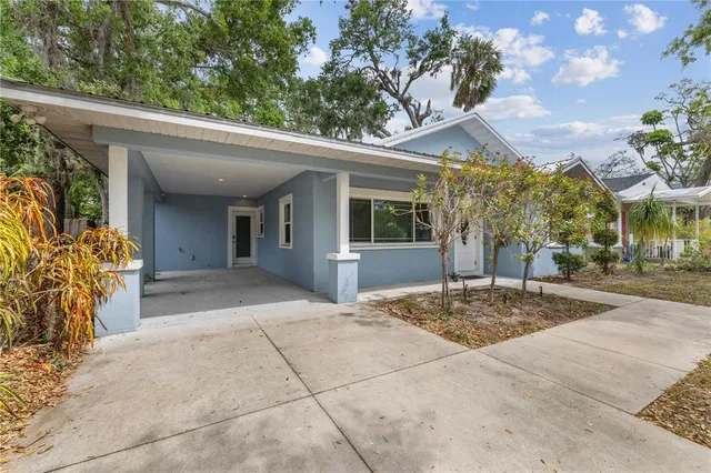 a view of a entryway door front of house