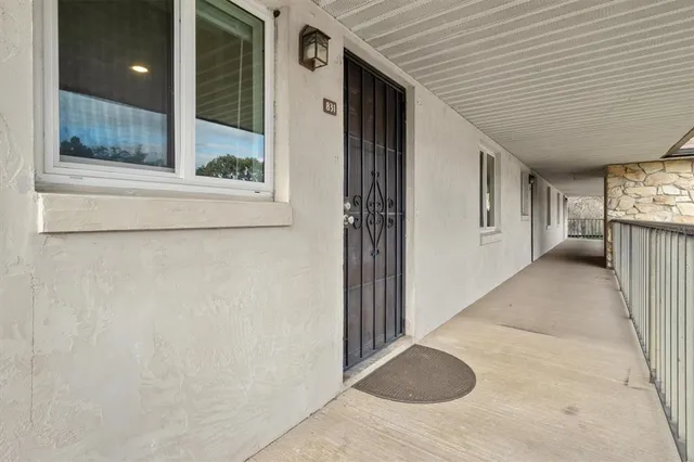 a view of entryway door