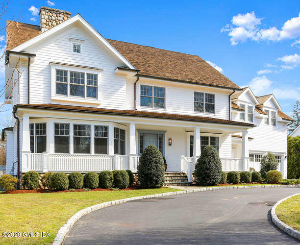 60 Club Road Riverside, CT 06878 - Photo 39 of 44 a front view of a house with a yard