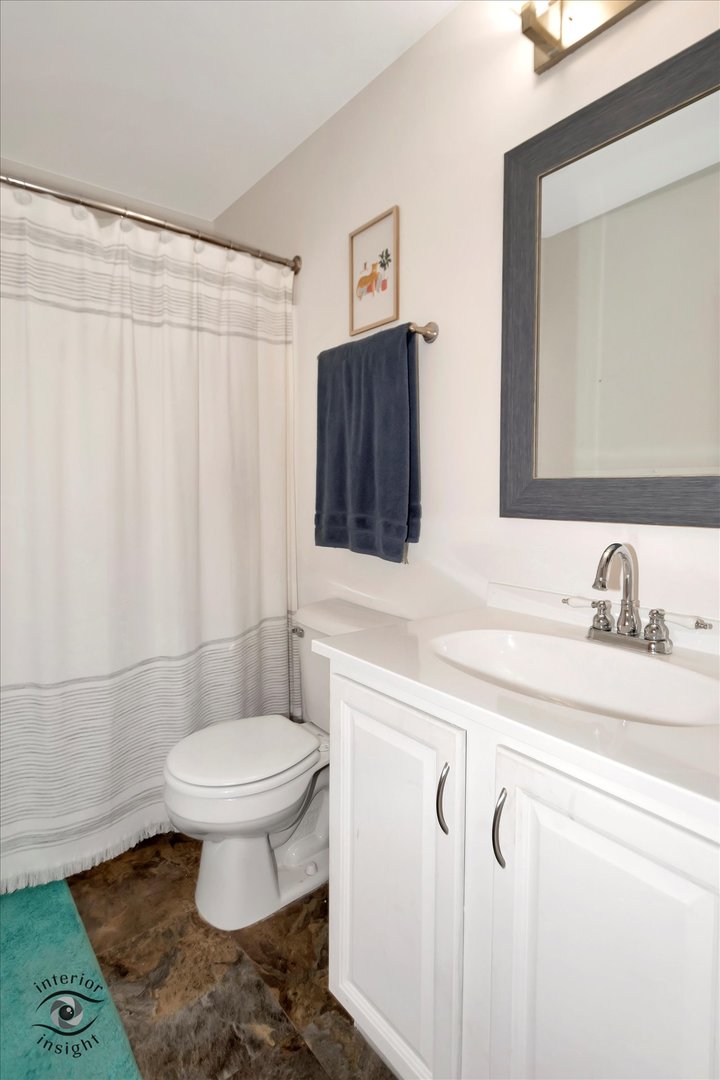 25219 Faraday Road Manhattan, IL 60442 - Photo 15 of 18 a bathroom with a sink toilet a mirror and shower