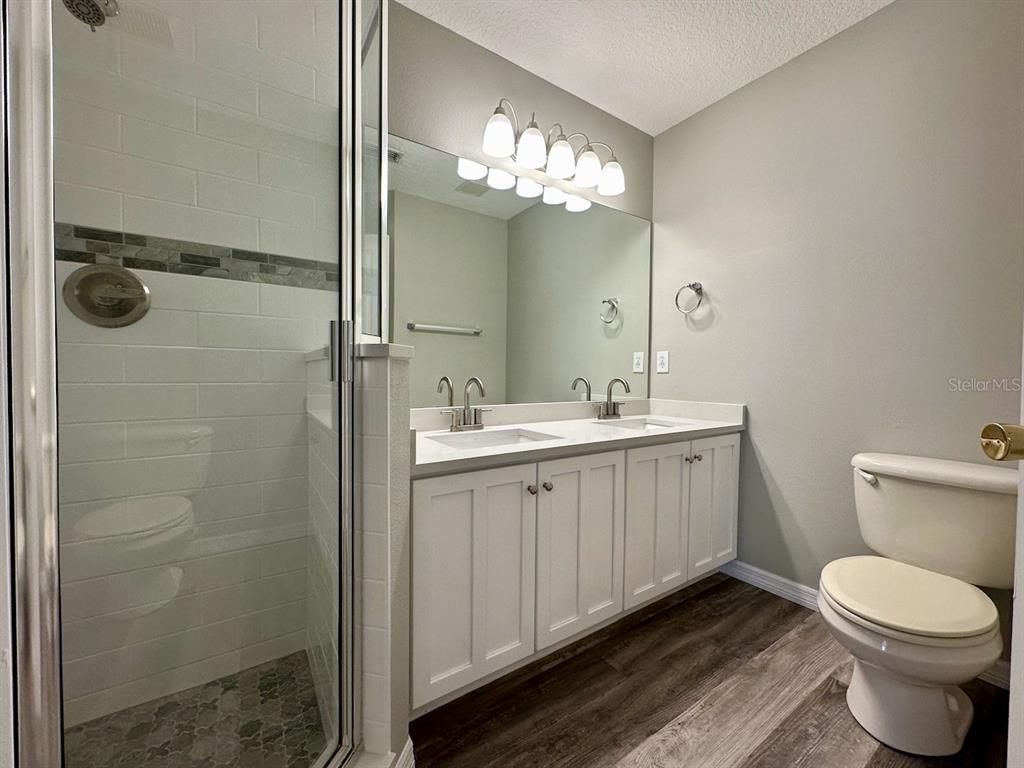 8532 Brushleaf Way Tampa, FL 33647 - Photo 15 of 20 a bathroom with a toilet a sink a mirror and vanity