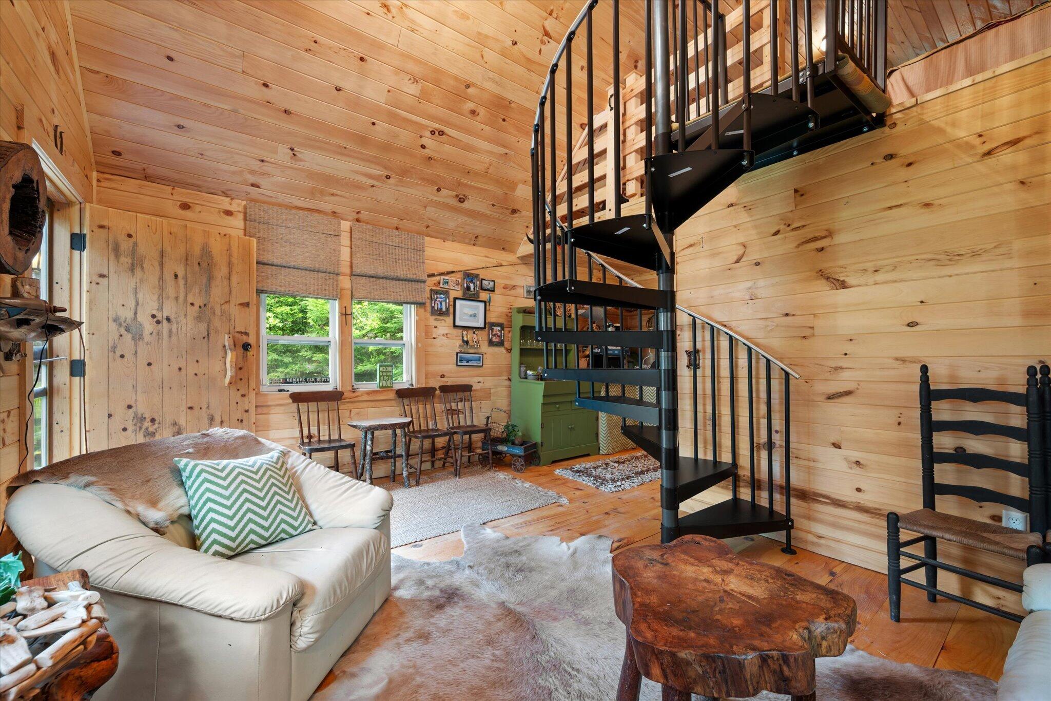 22 Old Ml Road Talmadge, ME 04492 - Photo 40 of 51 Spiral staircase to loft...