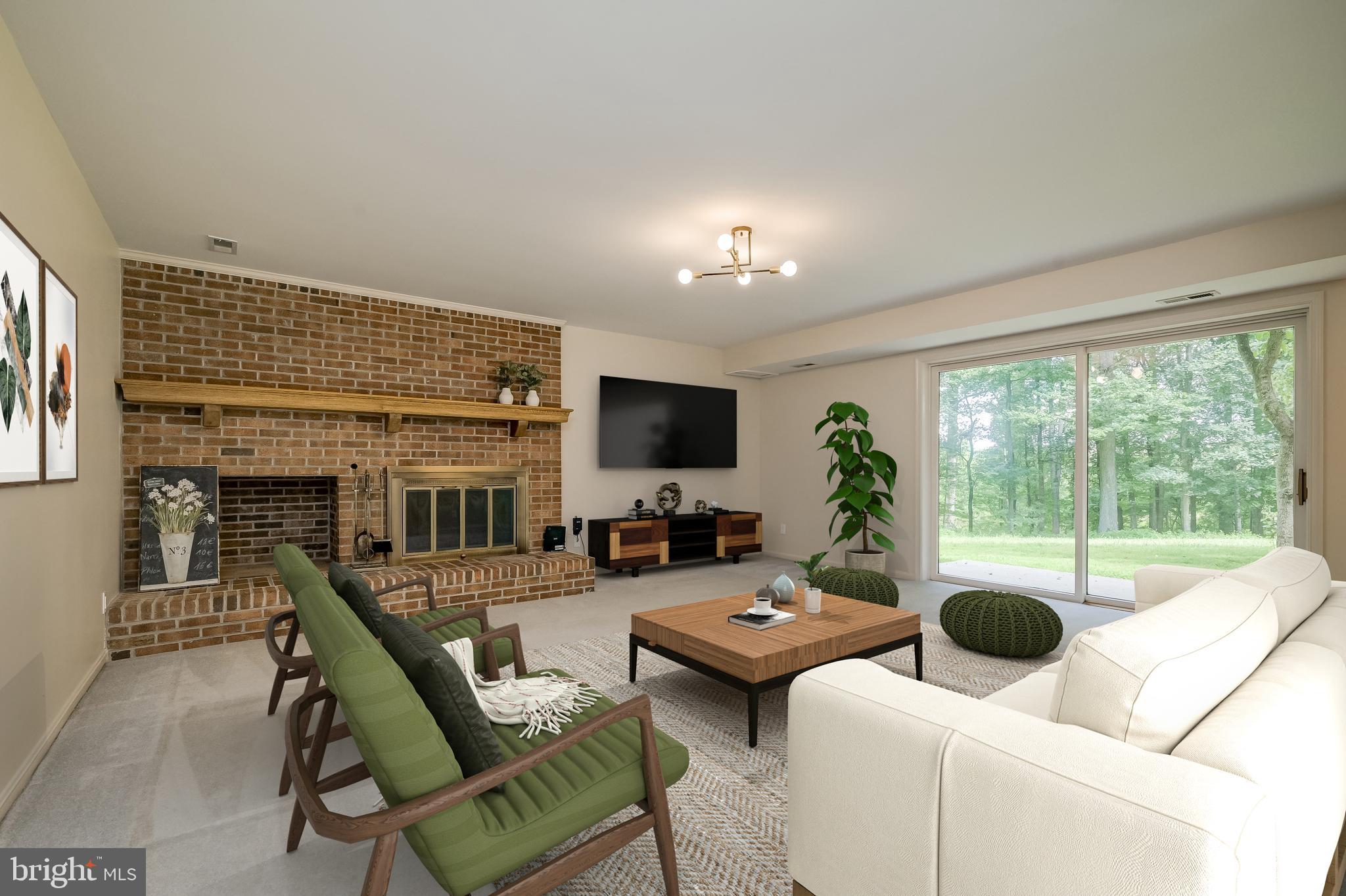 14048 Howard Road Dayton, MD 21036 - Photo 16 of 42 Family room with masonry fireplace