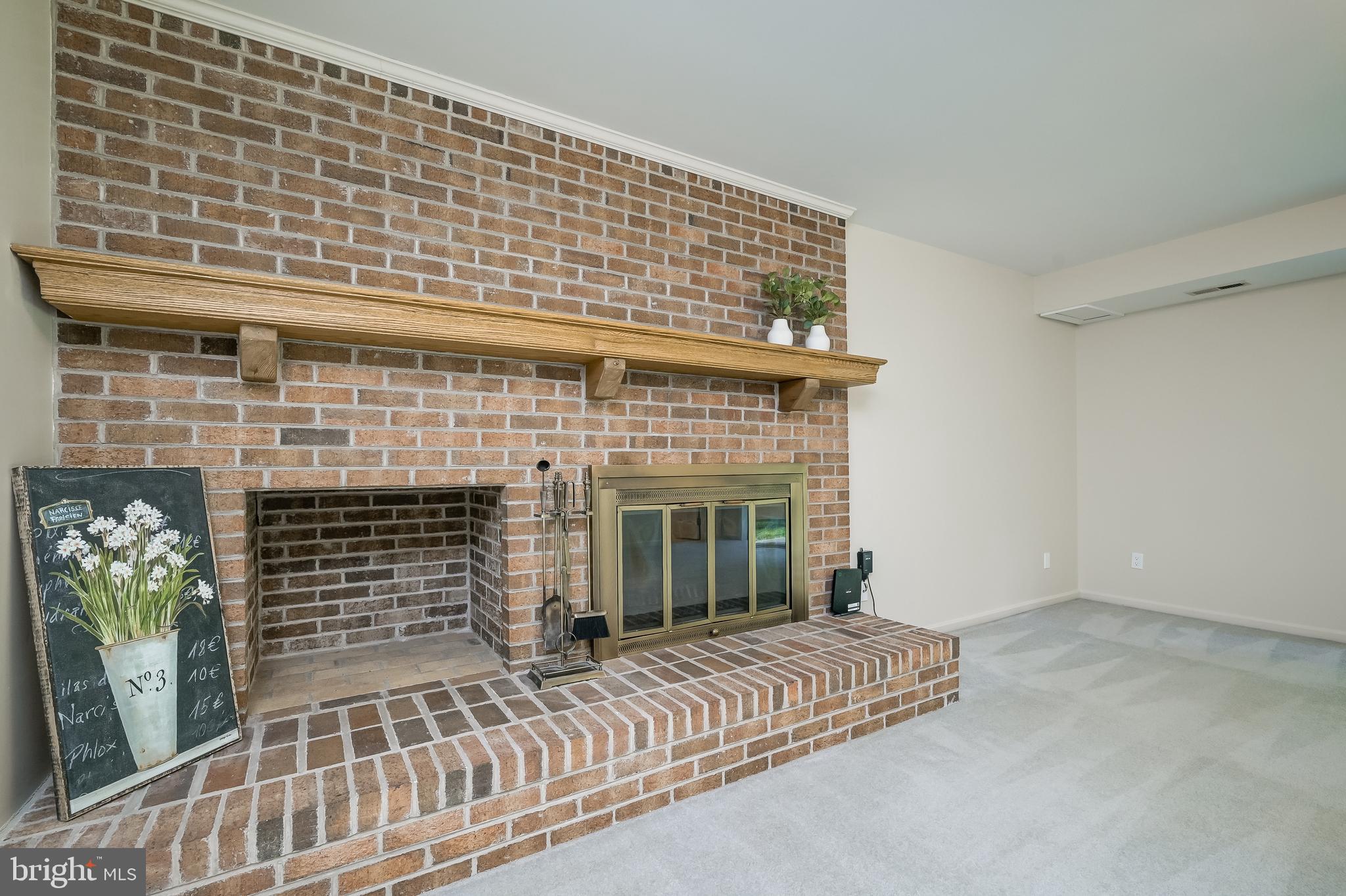 14048 Howard Road Dayton, MD 21036 - Photo 17 of 42 Large masonry fireplace with firewood storage