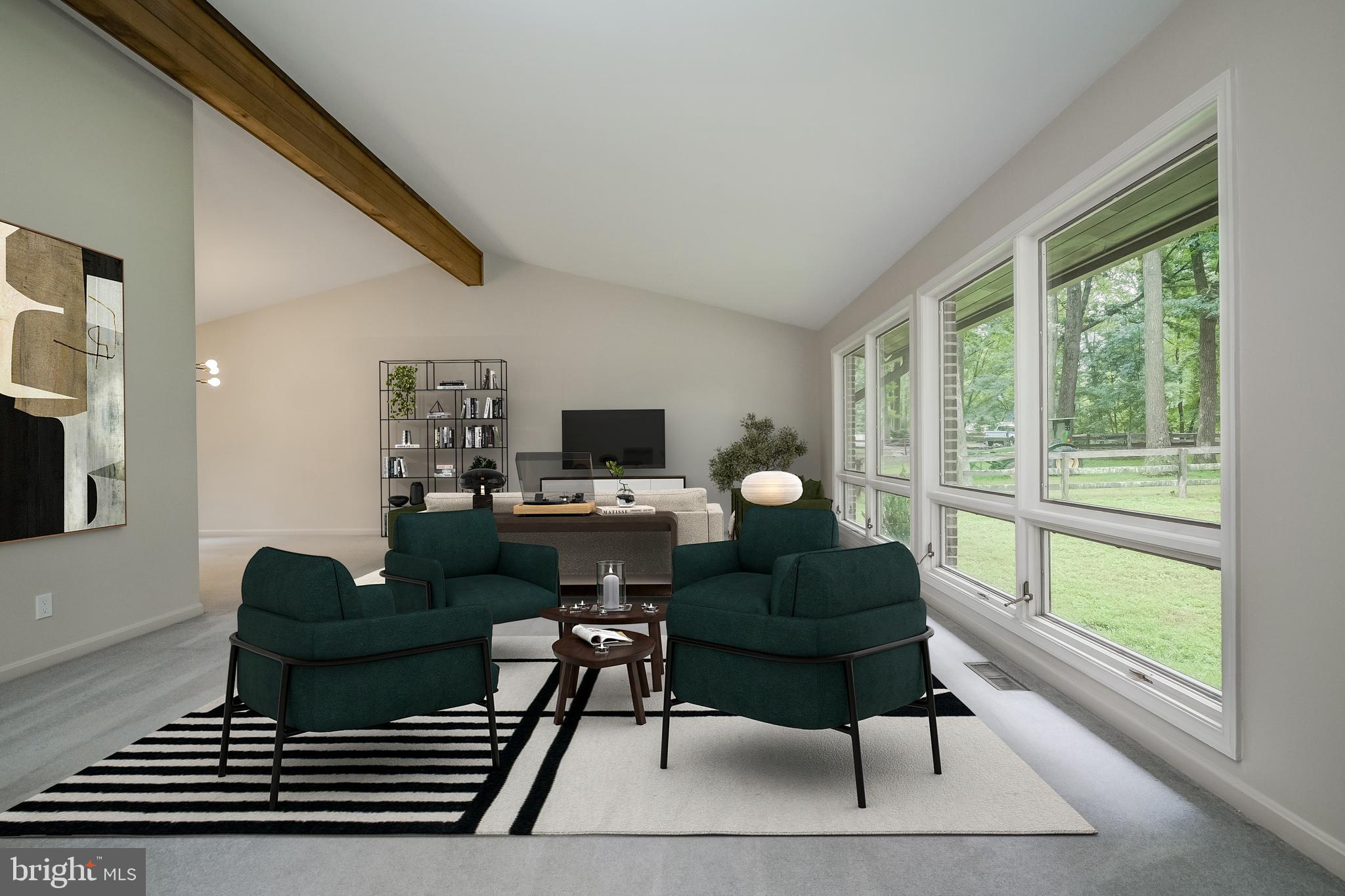 14048 Howard Road Dayton, MD 21036 - Photo 4 of 42 Large living room with exposed beam