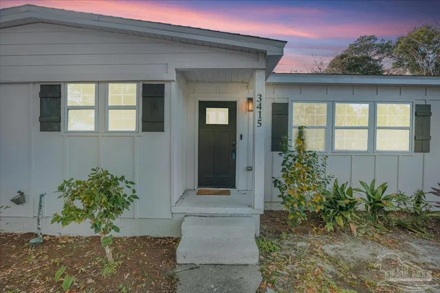 a front view of a house