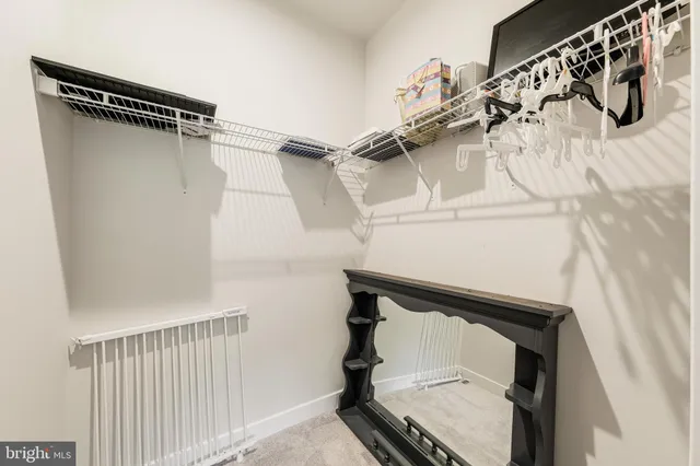 a close view of a closet