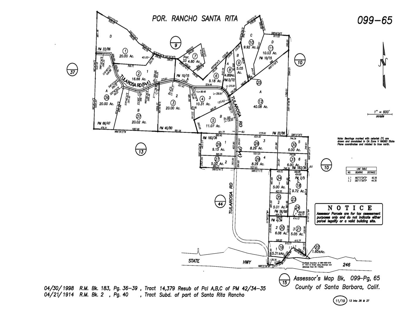 1990 Tularosa Road Lompoc, CA 93436 - Photo 31 of 36 Plat Map-099-650-012