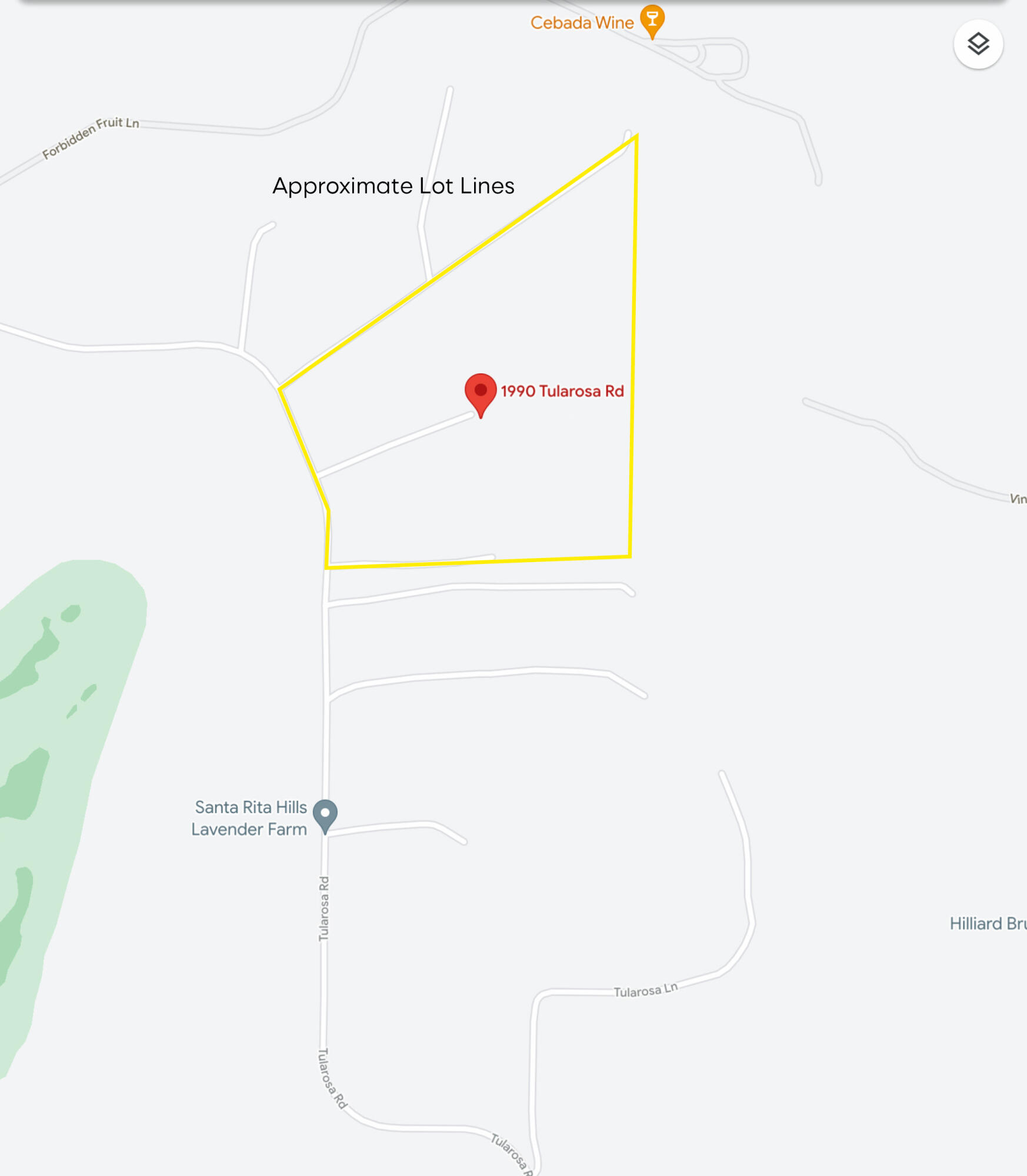 1990 Tularosa Road Lompoc, CA 93436 - Photo 34 of 36 Tularosa Lot Lines