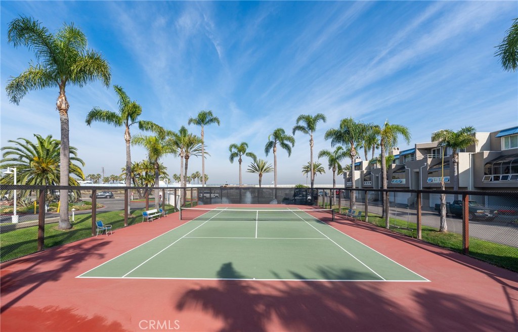 3310 Tempe Drive Huntington Beach, CA 92649 - Photo 44 of 52 a view of a swimming pool with a yard and palm trees