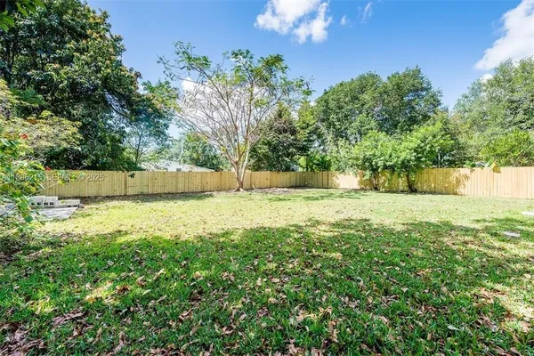 a view of outdoor space with a garden