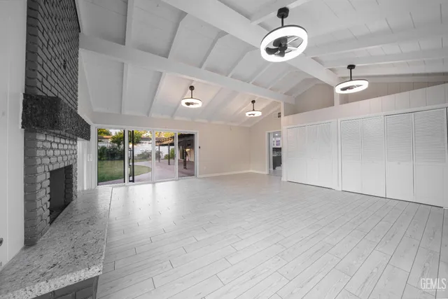 a view of a porch with a backyard