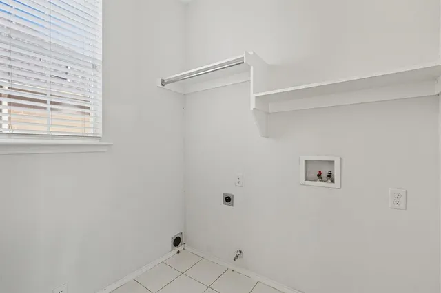 a view of small space with racks on the wall