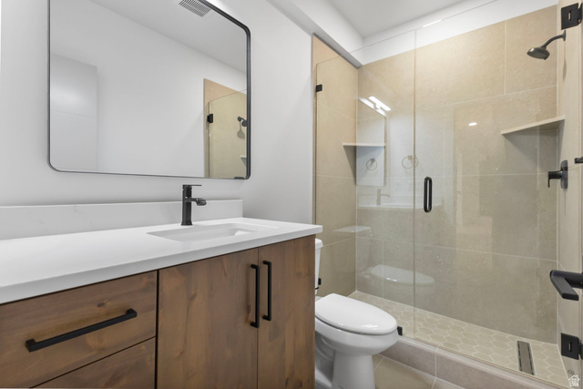 710 East Mountain Road North Ogden, UT 84414 - Photo 32 of 36 Full bathroom with a stall shower and vanity